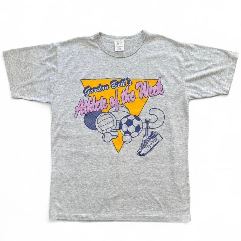Vintage 90s Gordon Bells Athlete of the Week Sports Recreation School T-shirt XL